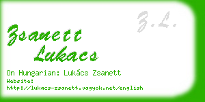 zsanett lukacs business card