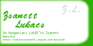 zsanett lukacs business card